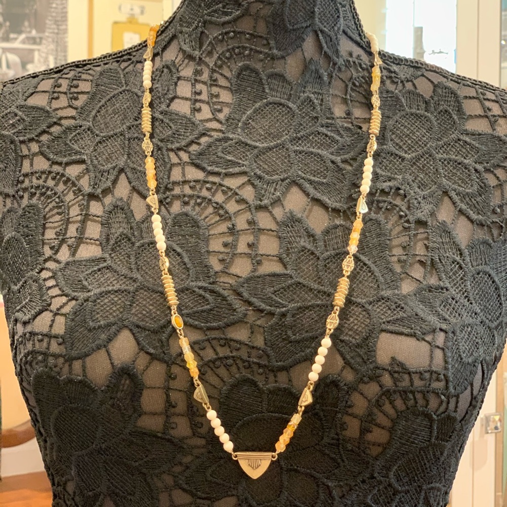 Lucky Brand Southwest Gold Beaded NECKLACE…